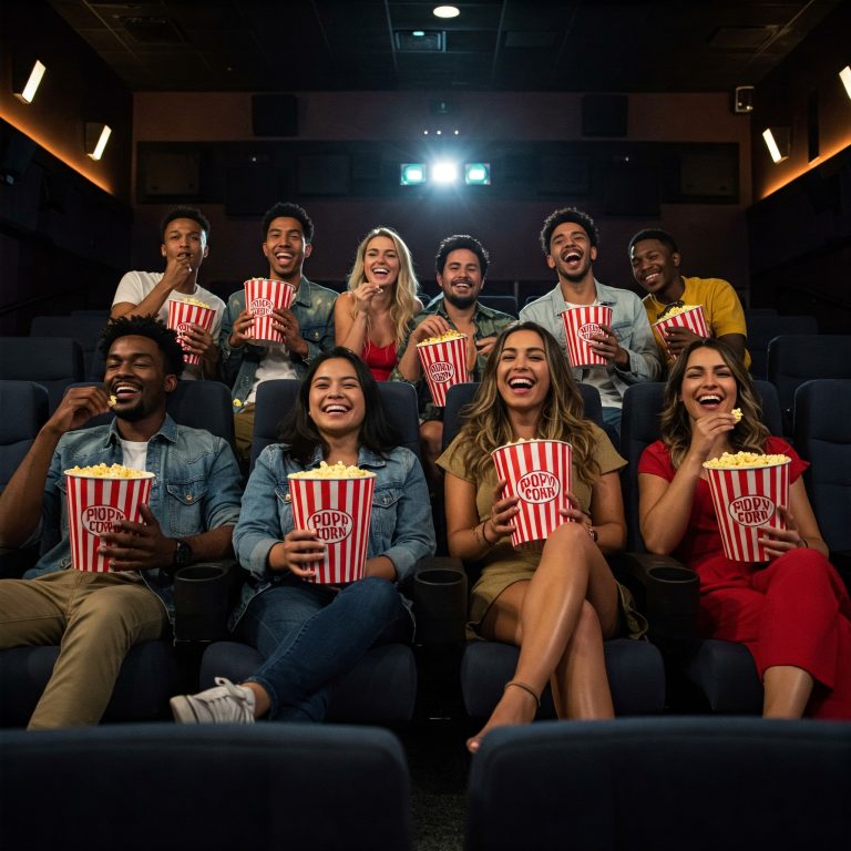Personnes qui mangent du pop corn car elles sont conditionnées par "cinéma = popcorn plaisir"